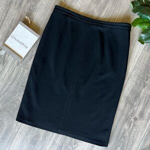 J crew vintage y2k black Ponte knit pencil skirt. Size 10